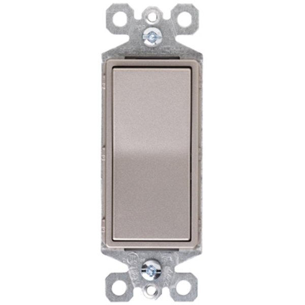 Yhior TM873NICC10 15A Grounded 3 Way Premium Decorator Switch, Nickel Finish YH136310